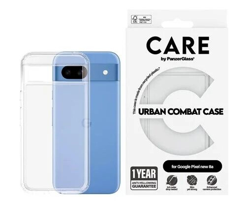 CARE by PanzerGlass Flagship Case Transparent Urban Combat w. Clear Frame Google Pixel 9a 5G