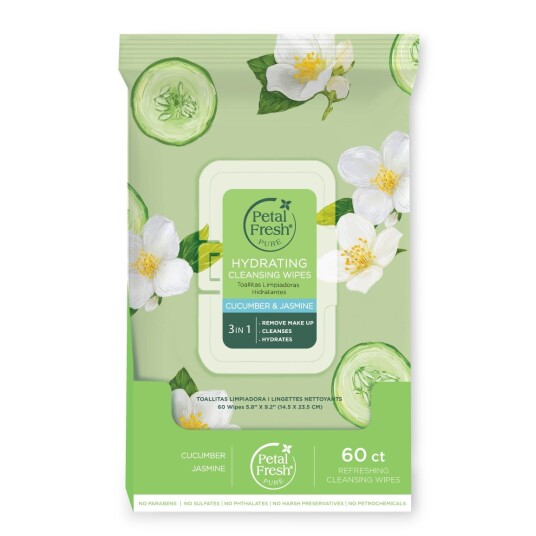 Petal Fresh Pure Hydrating Cucumber & Jasmine Cleansing Wipes Petal Fresh Pure Hydrating Cucumber & Jasmine Cleansing Wipes