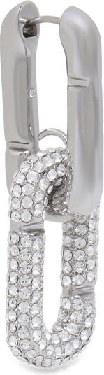 Marc Jacobs Pop J Marc Pave Drop Earrings - Silver - ONE SIZE