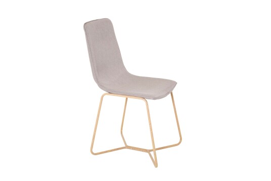 Venture Design X chair spise stol Grå Textil/gull Grå