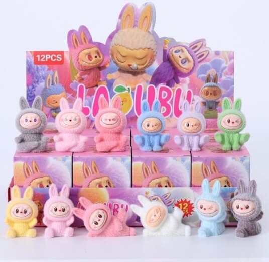 Monster adventskalender med hule sjarm nøkkelringer og søte figurer 12 overraskelsesgaveesker for barn Sleepy Doll Edition