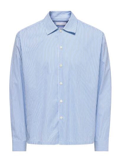 ONLY & SONS Onsopaline Relax Ls Shirt Frml Blue XXL