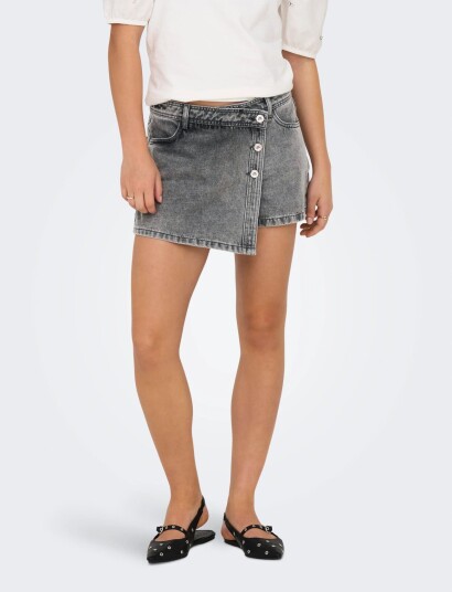 ONLY Onllesly Reg Lb Dnm Skort Bj Noos Grey S