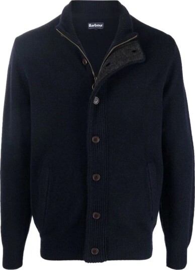 Barbour Barbour Essent Patch Zip Through Knitted Jumper - Navy - M