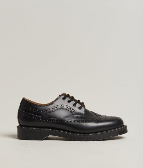 Solovair American Brogue Shoe Black Shine