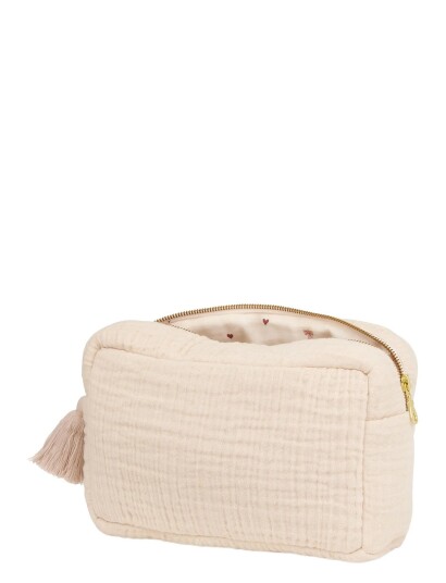 Cam Cam Copenhagen Muslin Toiletry Bag   Ocs   Shell   Beige   ONE SIZE