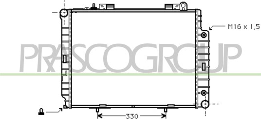 PRASCO ME035R021 Radiator motorkjøling