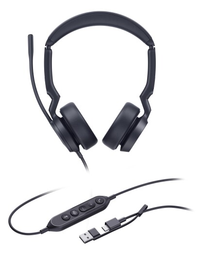 Yealink UH44 Dual Headset USB C/USB A Svart Yealink UH44 Dual Headset USB C/USB A Svart