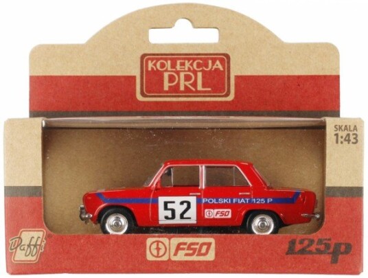 Modell Prl Fiat 125P Rally Rød K-578 15781