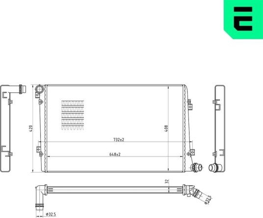 ERA 673037 Radiator motorkjøling