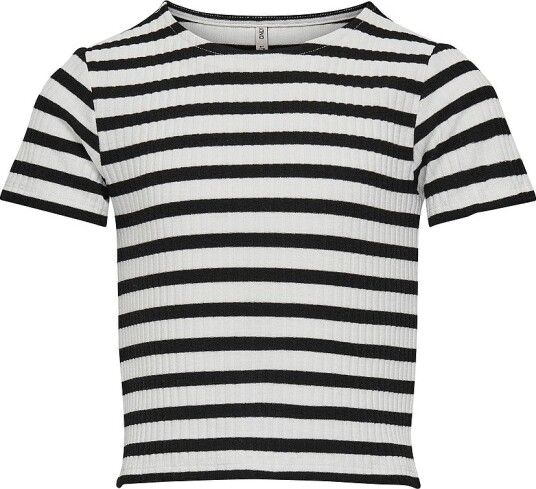KIDS ONLY   Topp kogNella S/s Striped Top Jrs   Hvit