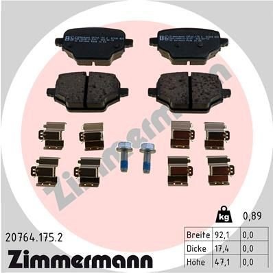 Bremseklosser ZIMMERMANN 20764.175.2 Bremseklosser ZIMMERMANN 20764.175.2