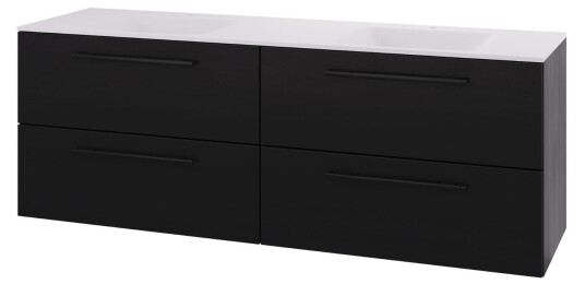 Linn Bad Ingrid D45cm Servantskap Svart eik / 160cm Dobbel LB-110616D Linn Bad Ingrid D45cm Servantskap Svart eik / 160cm Dobbel LB-110616D
