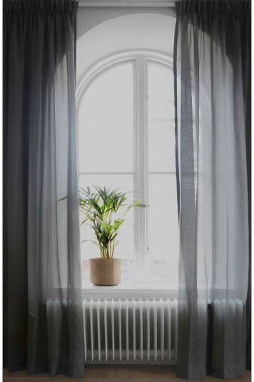 Mimou Gardin Grace enkel bredde 140 cm Grå