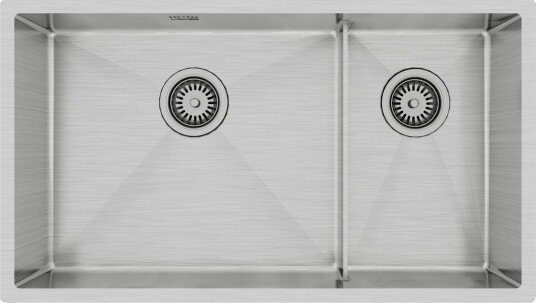 LAVABO KUBUS 780 SOFT SLIM DOBBELT KJØKKENVASK RUSTFRITT STÅL