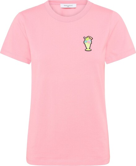 Maison Kitsune Ice Cream Patch Regular Tee Shirt Pink L