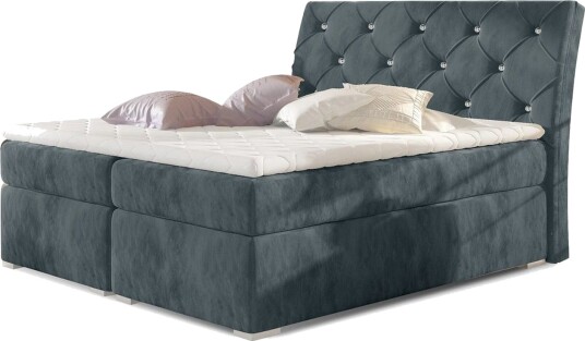 Box Spring Eltap Balvin 160x200 cm Paros 06 mørk grå