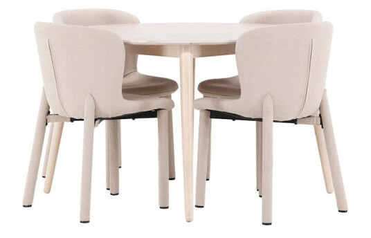 Spisegruppe Venture Home Flora Ø120 cm med 4st Astoria Spisestoler