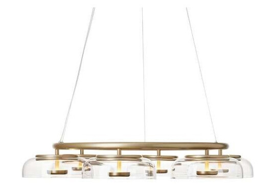 Nuura - Blossi 6 Lysekrone Nordic Gold/Clear Nuura
