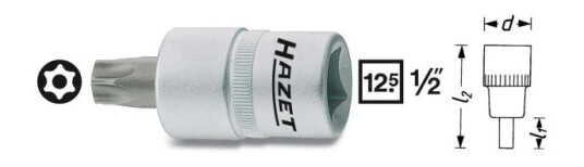 Hazet Hazet Topnøgle-Bit-Indsats 1/2 (12,5 Mm) 992-T30h Hazet Hazet Topnøgle-Bit-Indsats 1/2 (12,5 Mm) 992-T30h