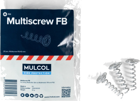ARMADAN Mulcol skrue FB 50mm for brannsikkert metall sølvfarget