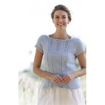 Charlotte by DROPS Design Topp Strikkeoppskrift str S XXXL