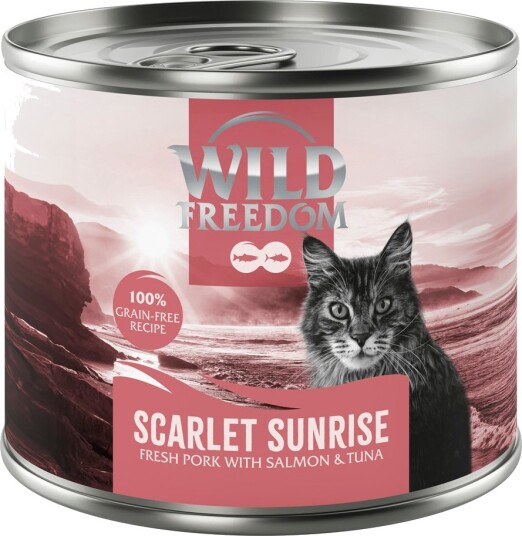 Wild Freedom Våtfôr Adult Red Kornfri Oppskrift Scarlet Sunrise Svinekjøtt Laks Og Tunfisk 6 X 200 G