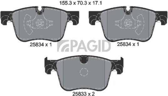 PAGID T2458N Bremseklosser PAGID T2458N Bremseklosser
