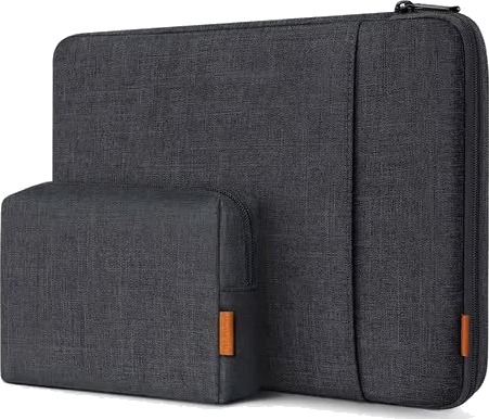 Inateck PC sleeve med tilbehørspose 14" Svart/Grå Inateck PC sleeve med tilbehørspose 14" Svart/Grå