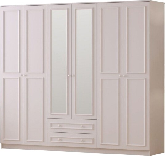 Kovric Hjørnegarderobe 210x184 cm - Matt Hvit
