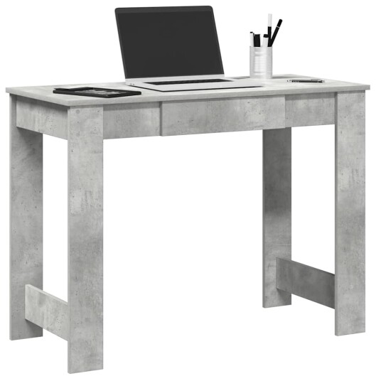 vidaXL Skrivebord betonggrå 100x45x75 cm konstruert tre vidaXL Skrivebord betonggrå 100x45x75 cm konstruert tre