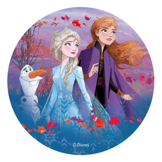Kakebilde Disney´s Frost 2 Elsa Anna Og Olaf 20cm Kakebilde Disney´s Frost 2 Elsa Anna Og Olaf 20cm