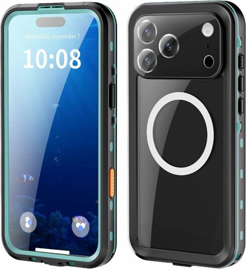 EIDERWOOD iPhone 17 Pro Max Vanntett Håndverker Deksel m. Skjermbeskytter & Stropp MagSafe Kompatibel Blå