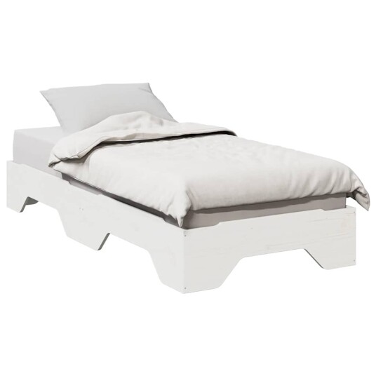 Sengeramme uten madrass stablebare hvit 75x190 cm heltre 8721158636867