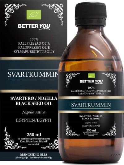 Better You Svartkumminolja EKO Kallpressad 250 ml