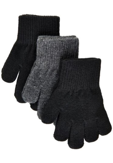 Mikk line Magiske Vante 3 pk black/antrasitt
