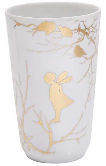 Wik & Walsøe Alv gull medium vase 20cm Wik & Walsøe Alv gull medium vase 20cm