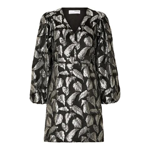 Selected Femme Paula LS Short Dress Silver Leaf 34 Selected Femme Paula LS Short Dress Silver Leaf 34