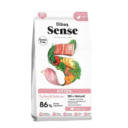 Dibaq Cat Sense Grain Free Kitten Turkey & Salmon 6 kg Katt Kattefôr Tørrfôr Dibaq