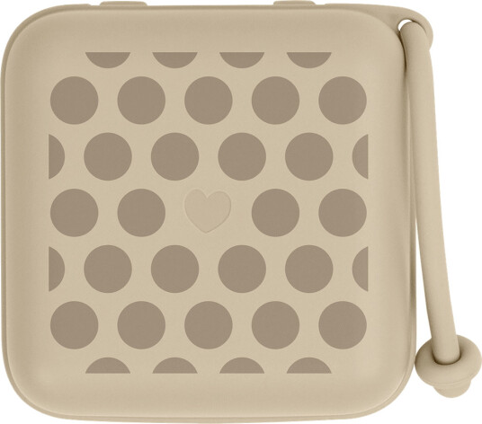 BIBS Studio Pacifier Box Polka Vanilla/dark oak 1 stk. BIBS Studio Pacifier Box Polka Vanilla/dark oak 1 stk.