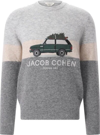 Jacob Cohën Herre Strikkevarer Grå L,