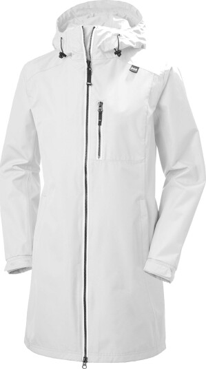 Helly Hansen Dame Lang Belfast 3/4 Length Regnjakke Hvit Xs HvitXS