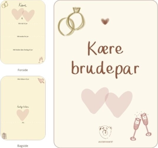 Kjære Brudepar – Hilsener Fra Gjestene | Julie Dam Andersen | Språk: Dansk