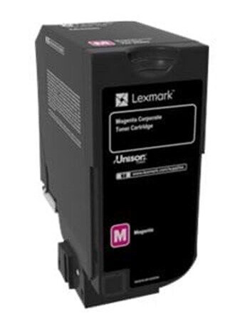 Lexmark magenta - original - tonerpatron - Laser toner Rød