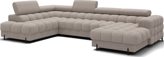 Feraria 6 seters Bubblig sovesofa med divan og sjeselong oppbevaring Venstre Royal 18