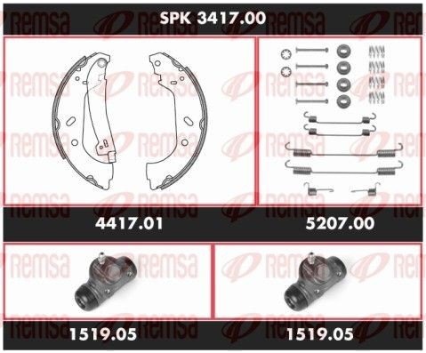 Bremsesett trommebremse REMSA SPK 3417.00