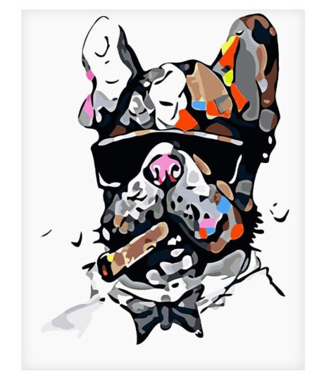 Lerretsposter, Hund - 60 x 75 cm