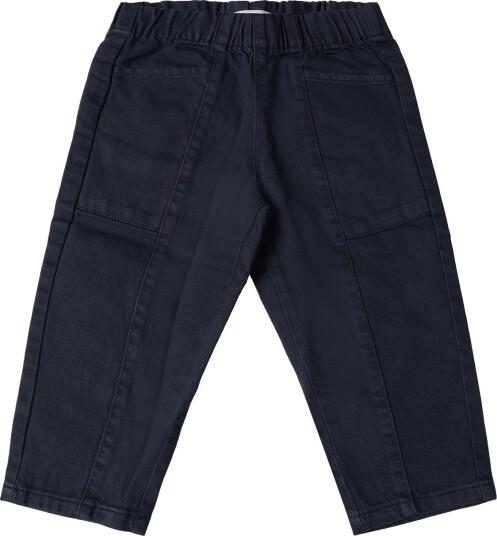 Mango Cotton Trousers With Elasticated Waistband NAVY 98