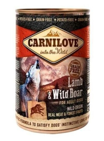 Carnilove Våtfôr til hund med lam og villsvin 400 g - Kornfritt og fullfôr for voksne hunder Carnilove Våtfôr til hund med lam og villsvin 400 g - Kornfritt og fullfôr for voksne hunder