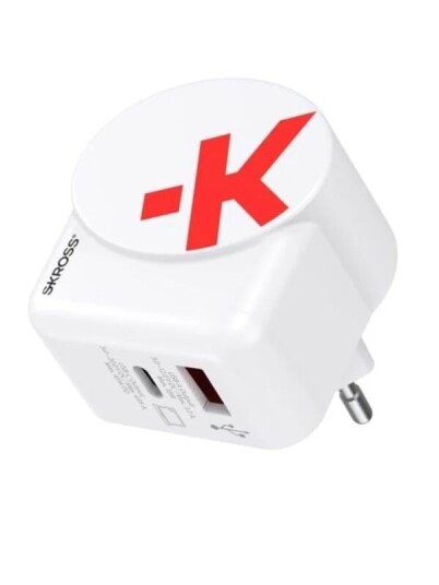 SKROSS AC45PD EU USB-lader med C til C-kabel - Mobillader Hvit